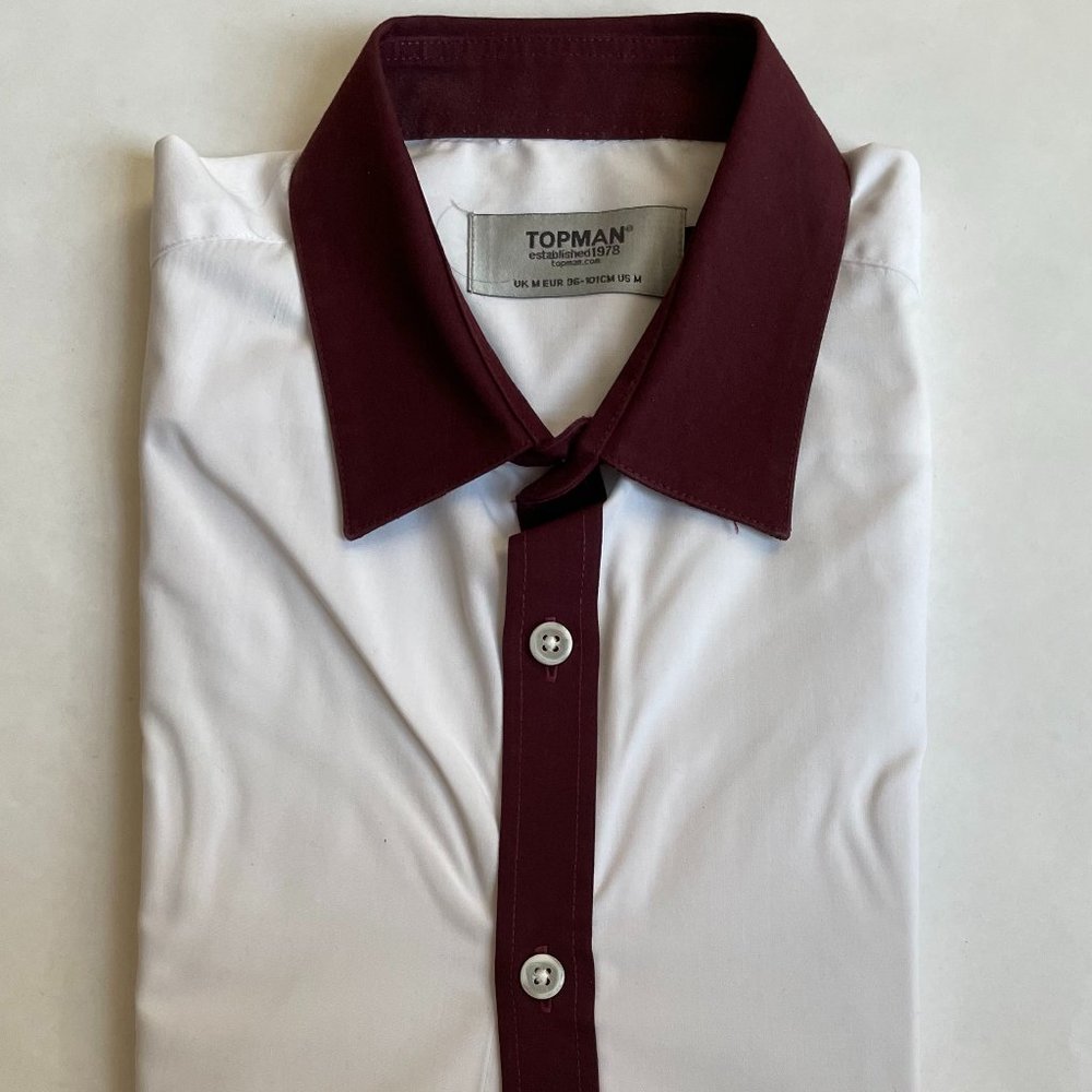Topman White and Dark Red Shirt